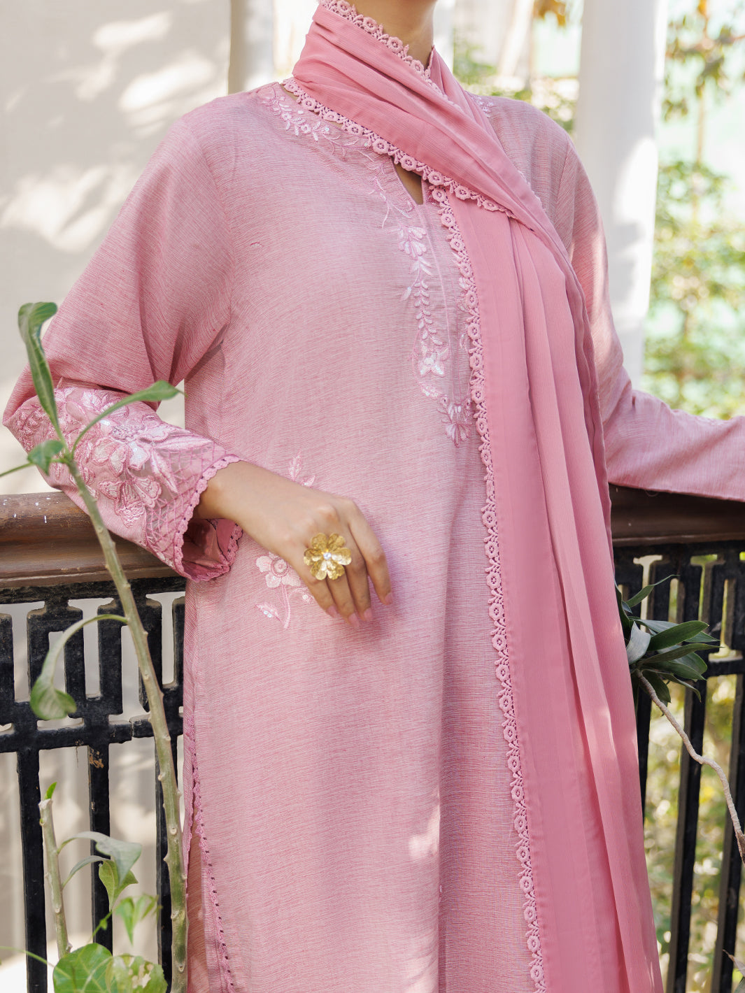 PINK YARN DYED 3PC STITCHED | ALP-3PS-2613/S FB-2613A – J. Junaid
