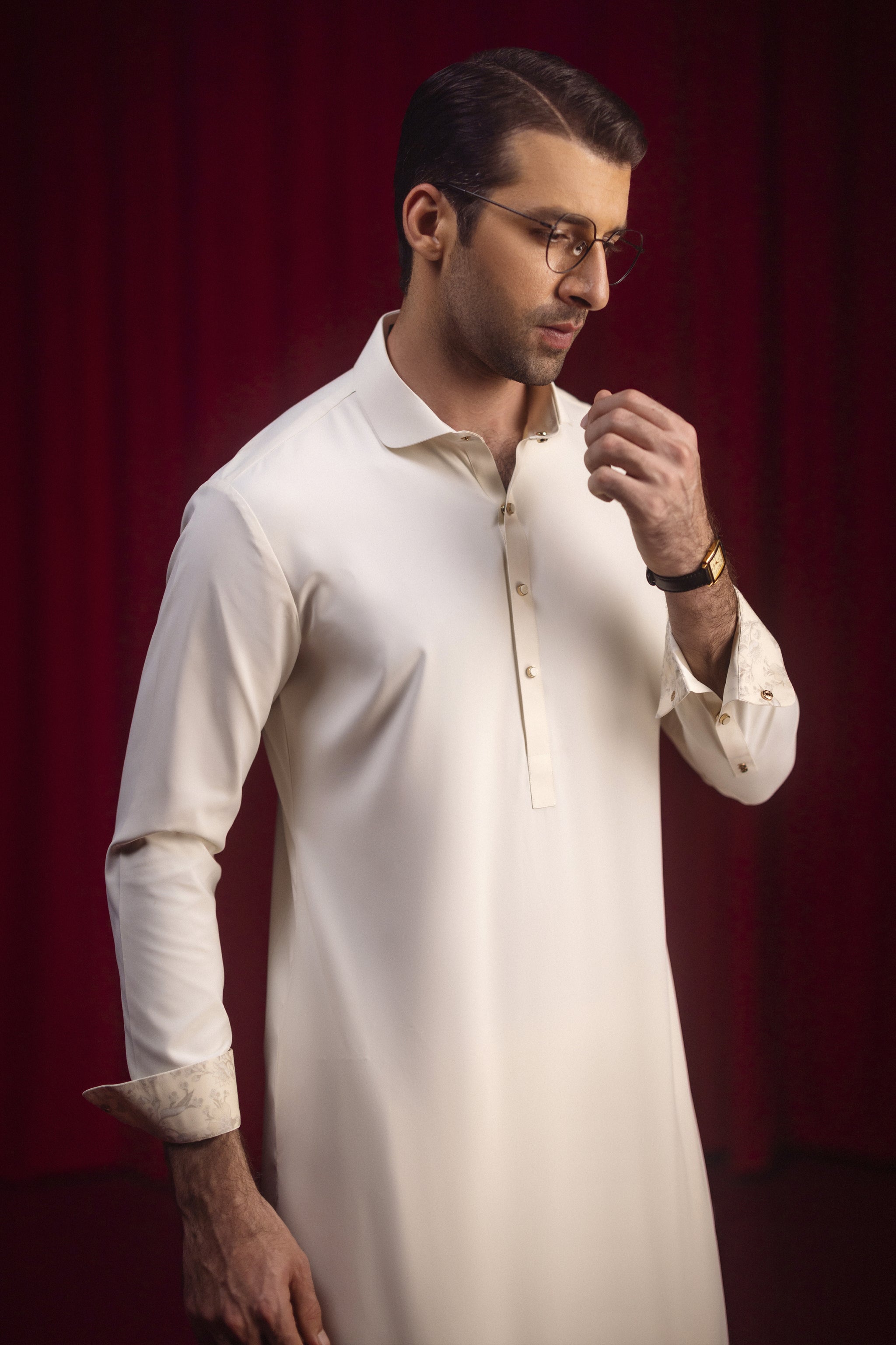 WHITE BLENDED KAMEEZ SHALWAR | CCMKS-S-39524-A2 – J. Junaid Jamshed US