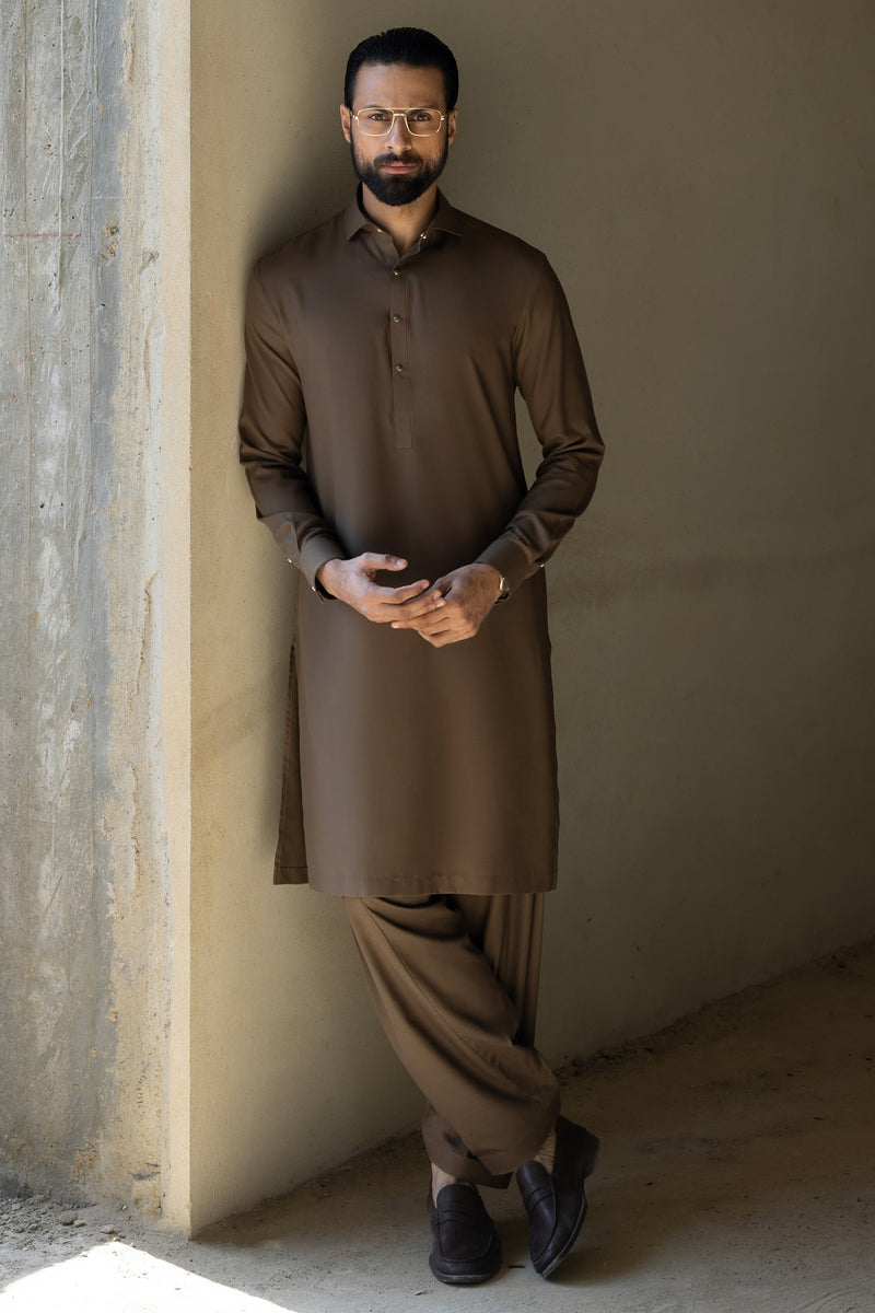 OLIVE BLENDED KAMEEZ SHALWAR | CCMKS-S-39635-B4 – J. Junaid Jamshed US