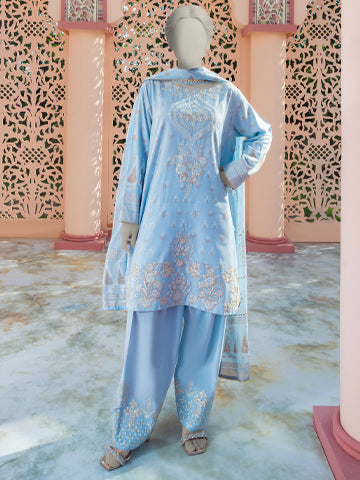 PINK ORGANZA 3PC STITCHED | JJPW-S-JPWS-US-23-555 FB/JZK-002 – J