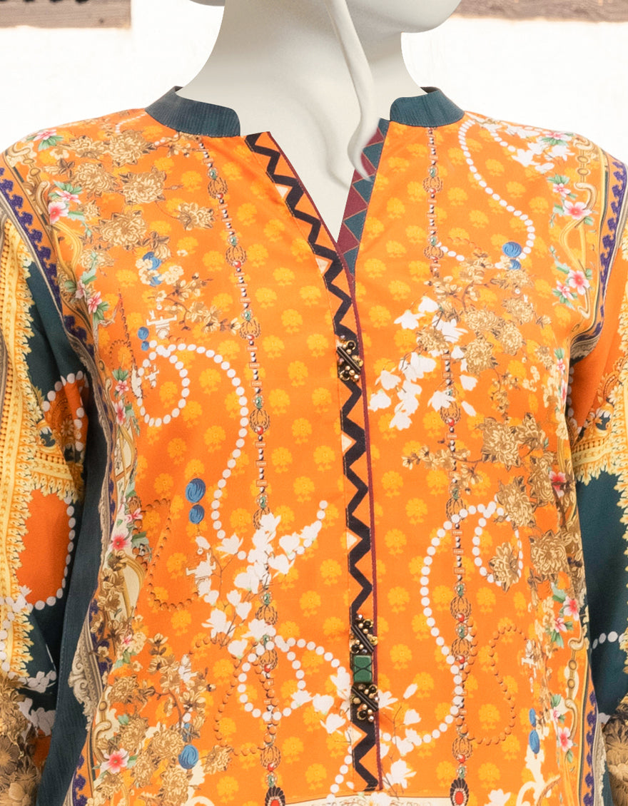 ORANGE SILK KURTI | JJLK-S-JPWK-US-22-732 FB/FF-469 – J. Junaid
